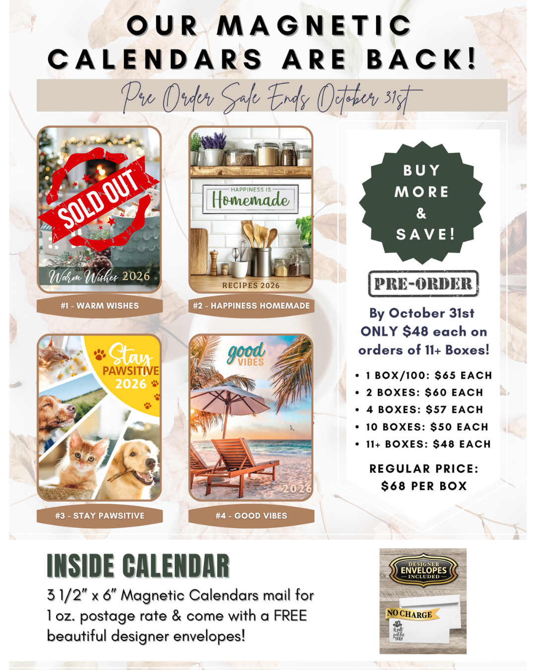 2026 Holiday Calendar Sale