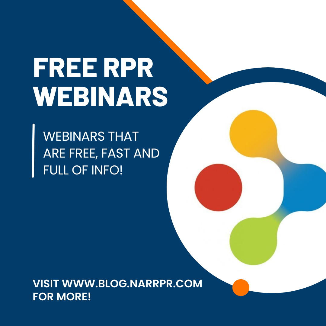 RPR Upcoming Webinars